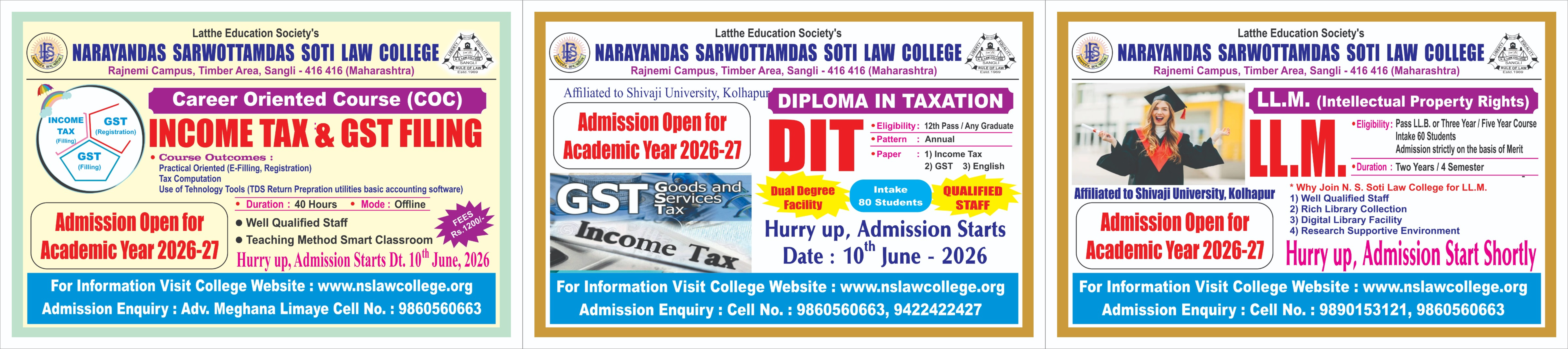 Admission Notice